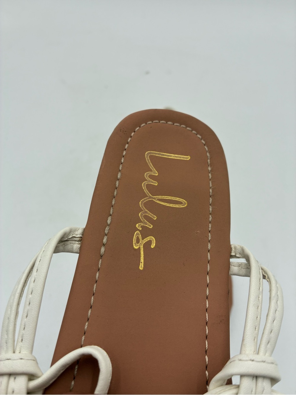 Lulu's White Lace-Up Gladiator Sandals - Picture 4 of 5